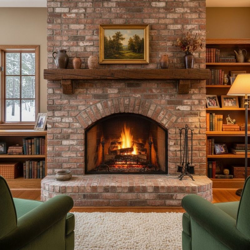 Brick Fireplace Installation