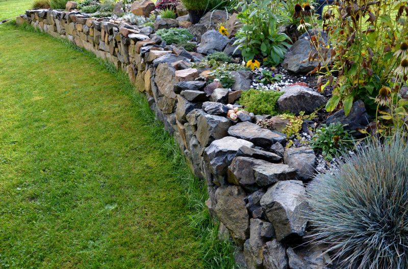 Retaining Wall with Stone